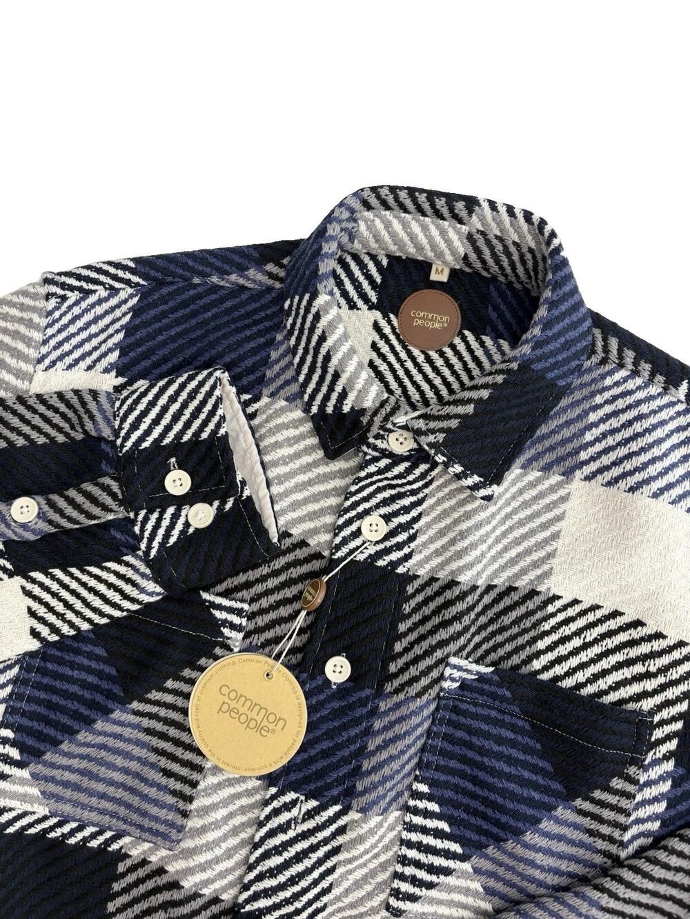 Common People Granby Luxe Hybrid Overshirt Men’s M Plaid Button Shacket NWT $169